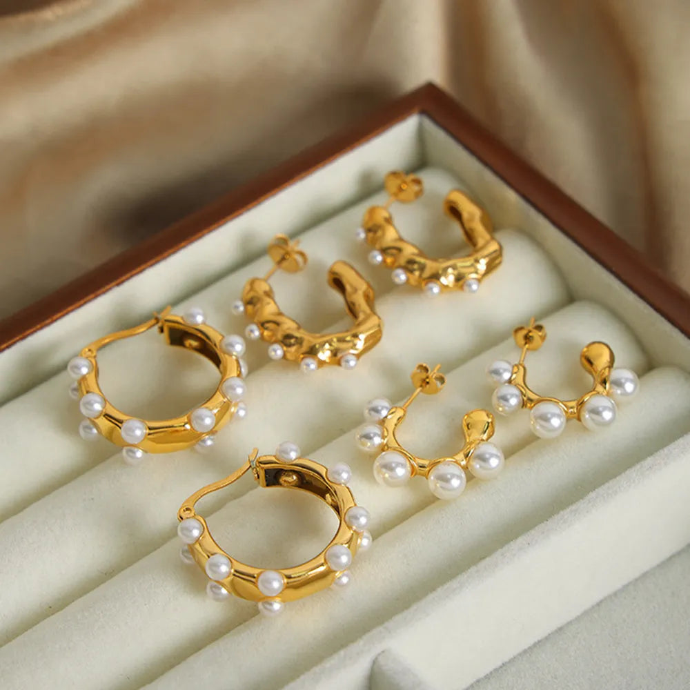 ORECCHINI PEARL ORO PLACCATO 18K