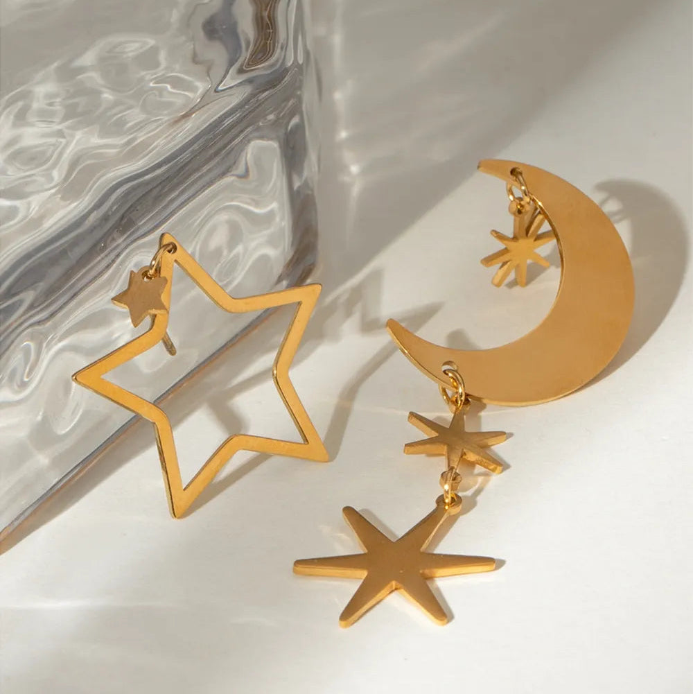 ORECCHINI MOONSTARS ORO PLACCATO 18K