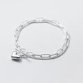 BRACCIALE ROMANTIC HEART ARGENTO