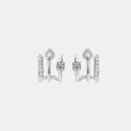 ORECCHINI TRIS ARGENTO MOISSANITE
