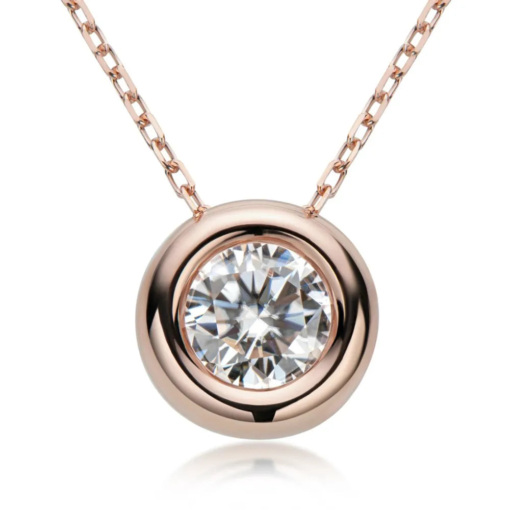 COLLANA PLUS ARGENTO MOISSANITE 1 CARATO