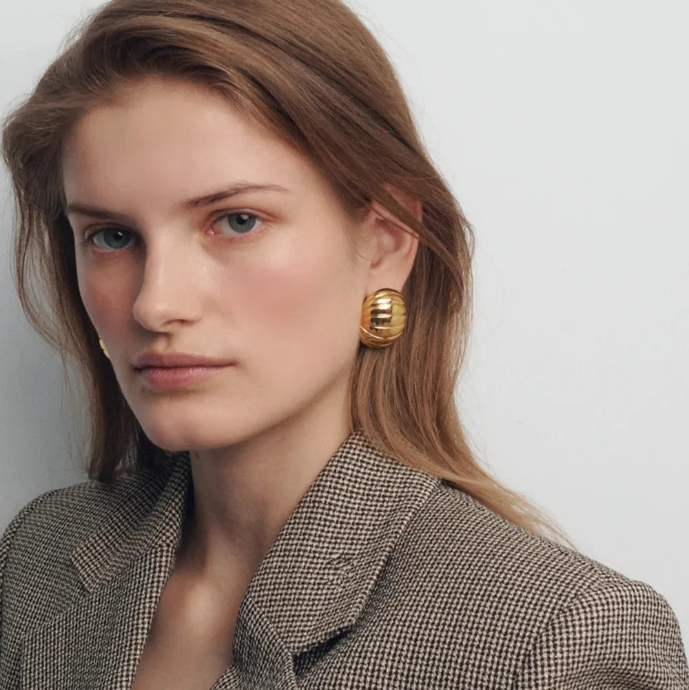 ORECCHINI RIB ORO PLACCATO 18K