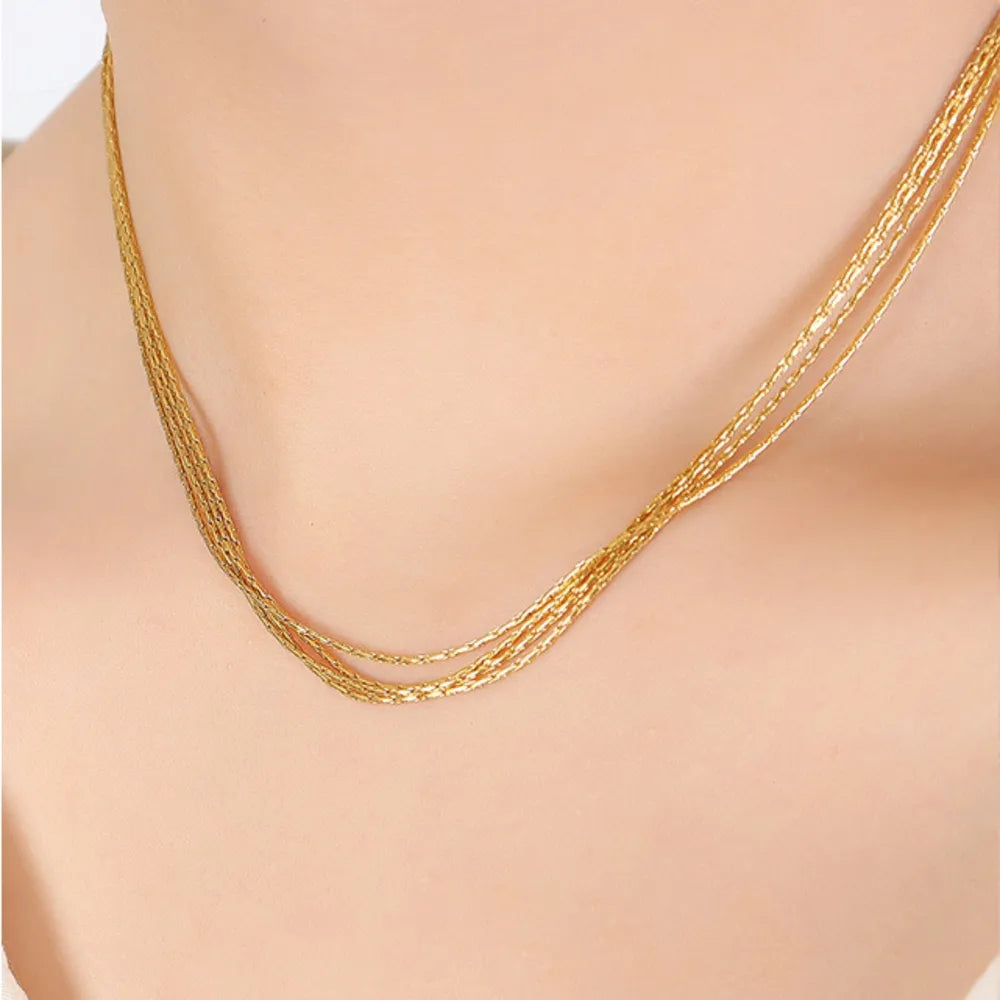 COLLANA MULTILAYER ORO PLACCATO 18K