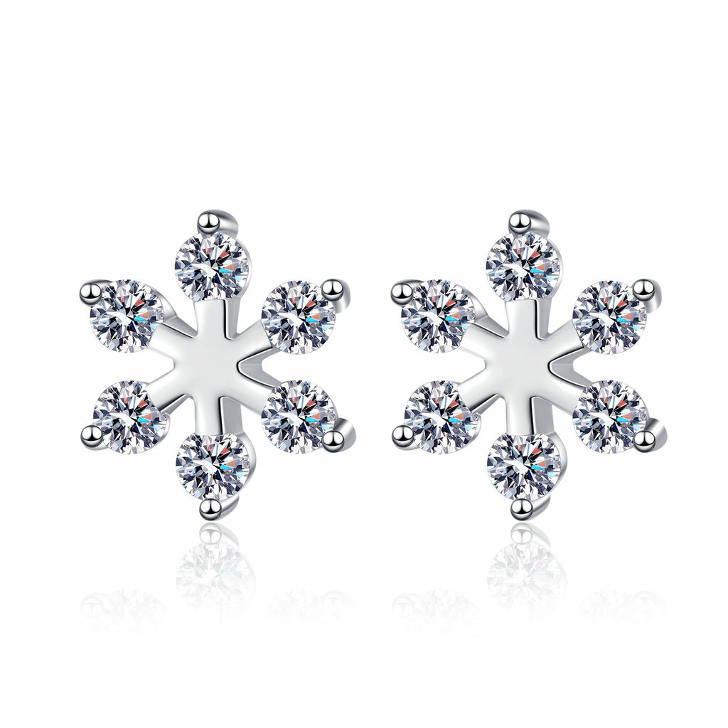 ORECCHINI SIX ARGENTO MOISSANITE