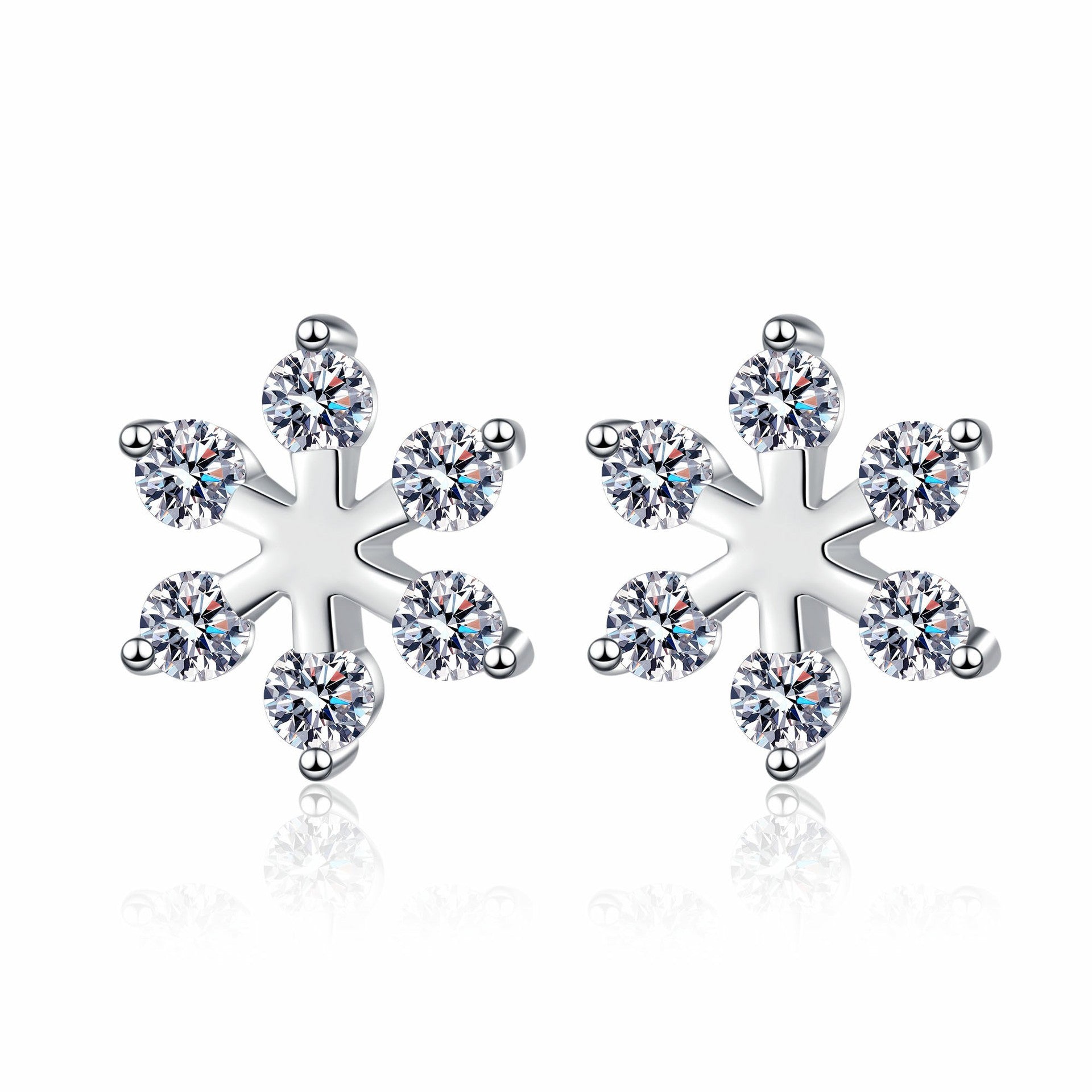 ORECCHINI SIX ARGENTO MOISSANITE