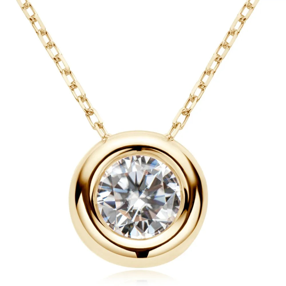 COLLANA PLUS ARGENTO MOISSANITE 1 CARATO
