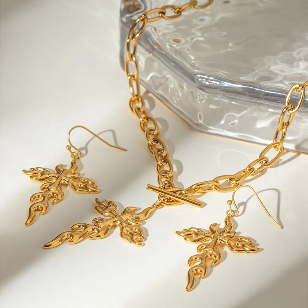 COLLANA CROSS ORO PLACCATO 18K
