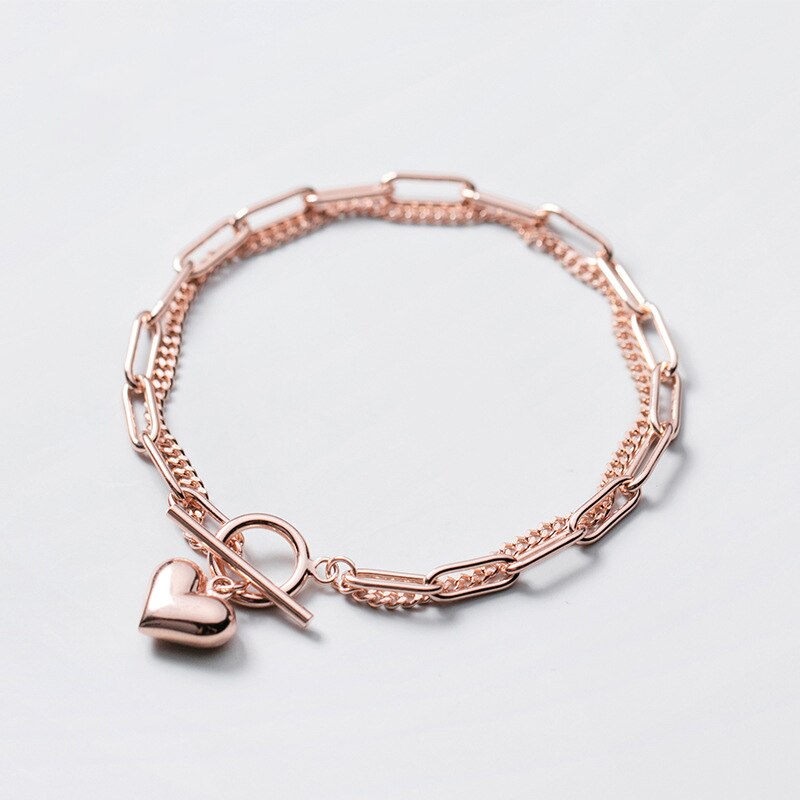 BRACCIALE ROMANTIC HEART ARGENTO