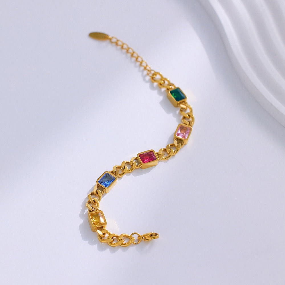 BRACCIALE GEMSTONE PLACCATO ORO 18K