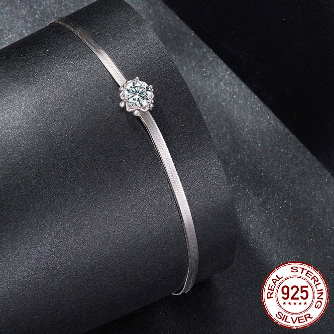 BRACCIALE FLOWER ARGENTO