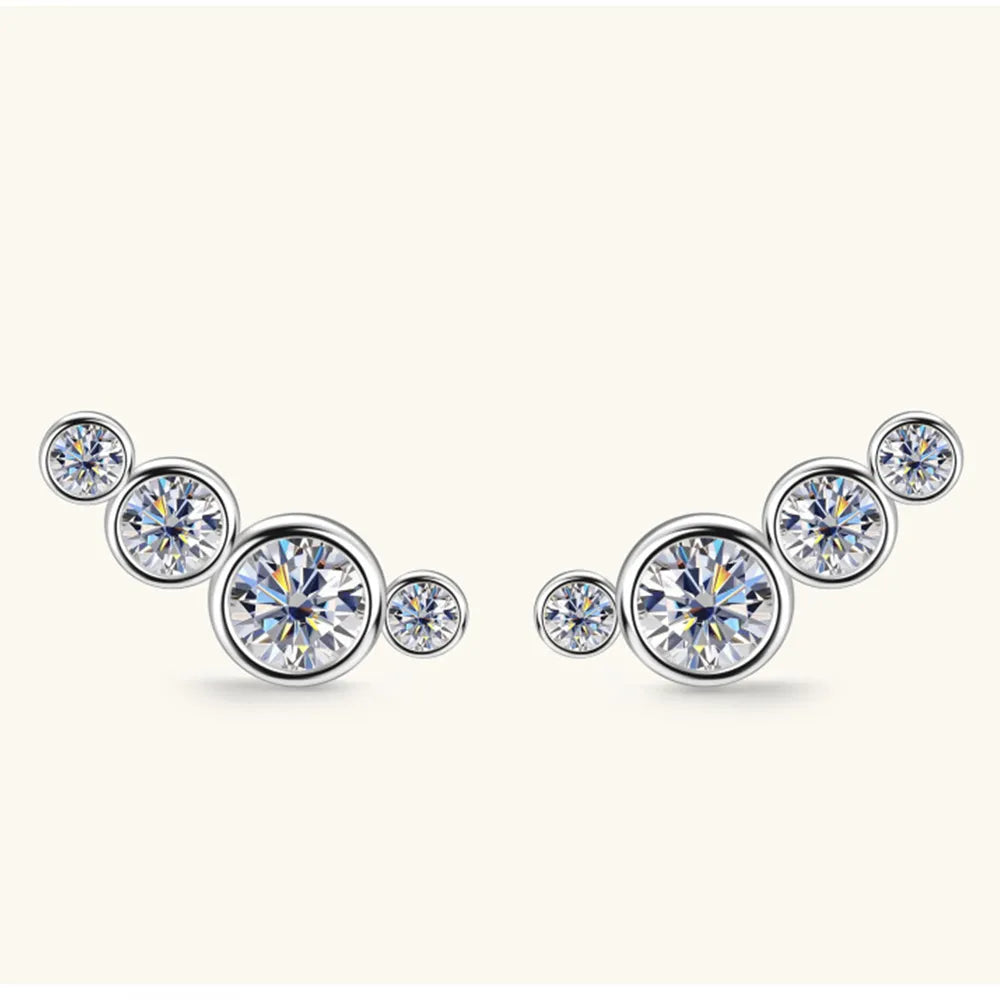 ORECCHINI CIRCLE ARGENTO MOISSANITE