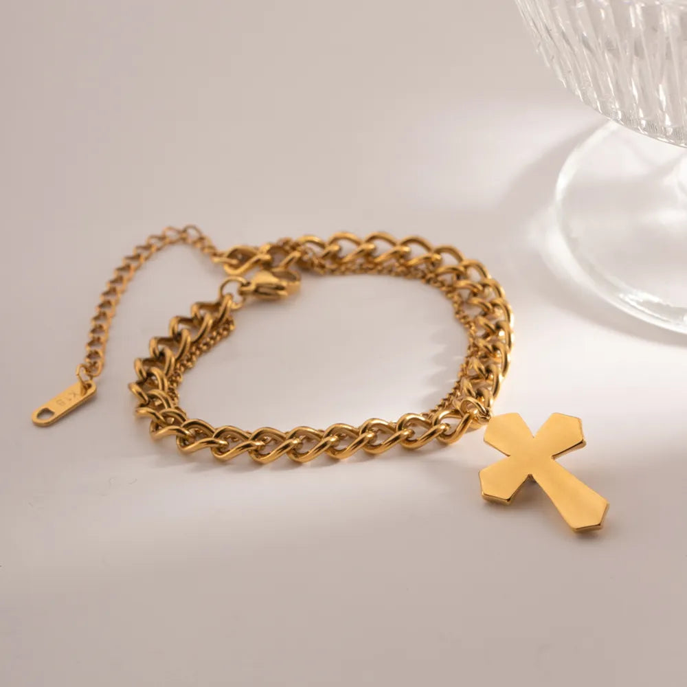 BRACCIALE CROCE PENDENTE