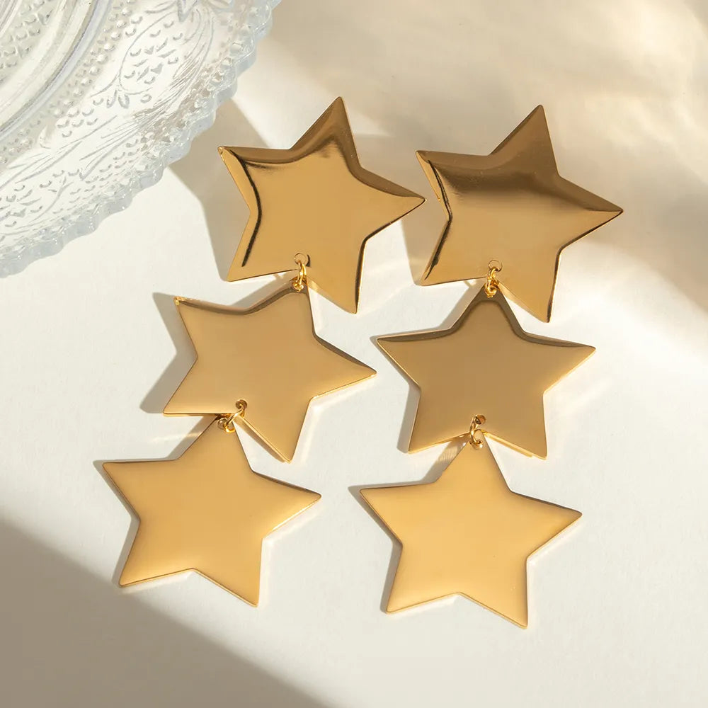 ORECCHINI STARS ORO PLACCATO 18K