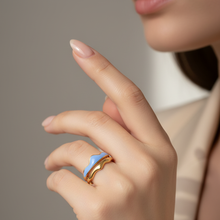 ANELLO AUREA ORO PLACCATO 18K